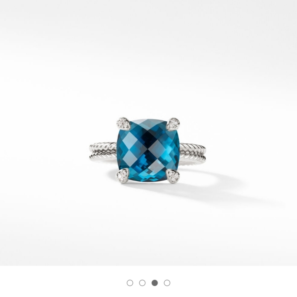 Sold-David Yurman Women's ring Chatelaine Collection Hampton Blue